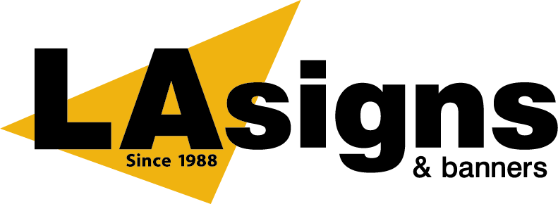 LA Signs & Banners Logo - Black
